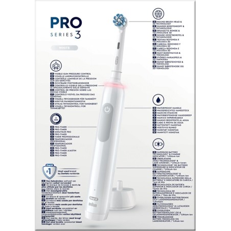 Oral-B Pro 3 White Electric Toothbrush - Superior Cleaning & Ultimate Gum Protection (8006540759929)